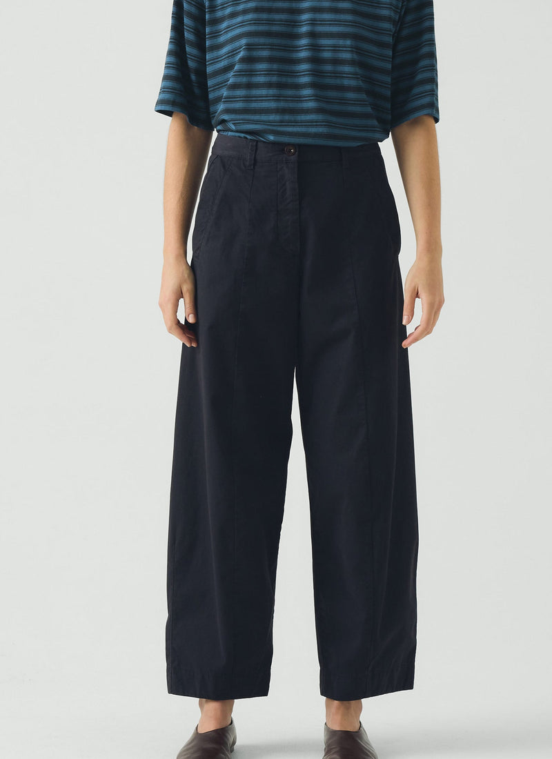 Sculpted Cotton Twill Trousers | Slate