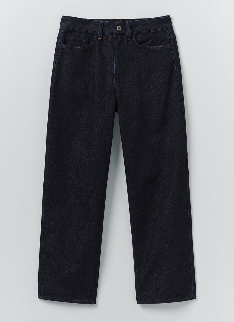Indigo Denim Tapered Trousers | Indigo