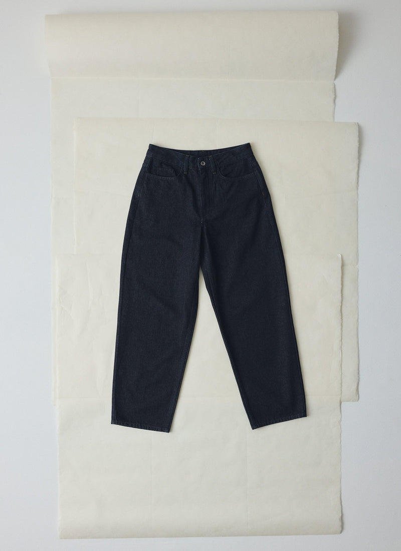 Indigo Denim Tapered Trousers | Indigo