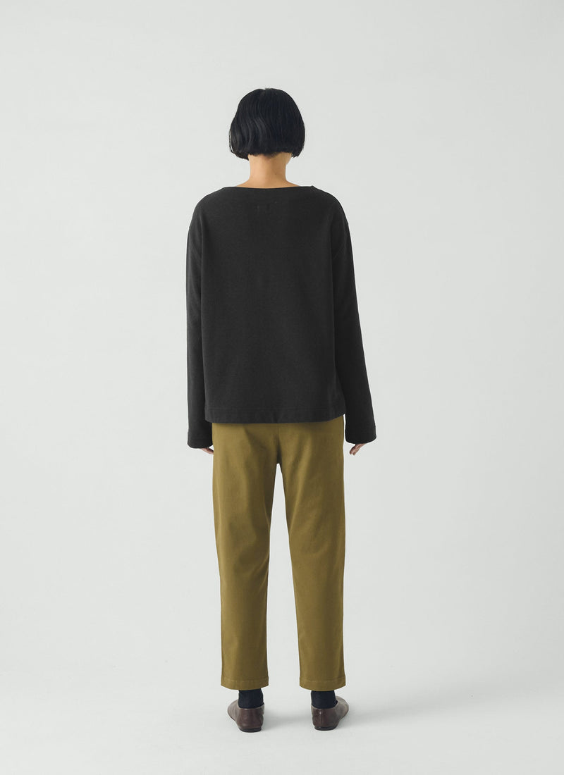 Gabi Cotton Pull On Trousers | Olive Leaf