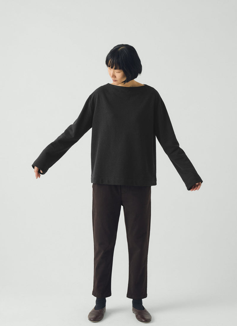 Gabi Cotton Pull On Trousers | Black Walnut