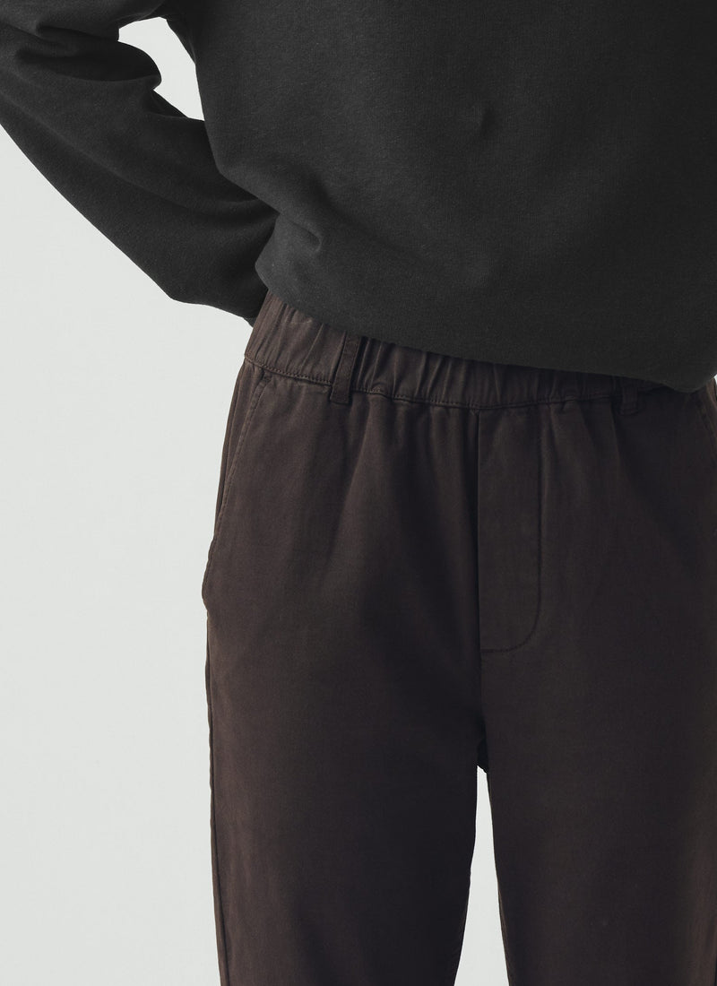 Gabi Cotton Pull On Trousers | Black Walnut
