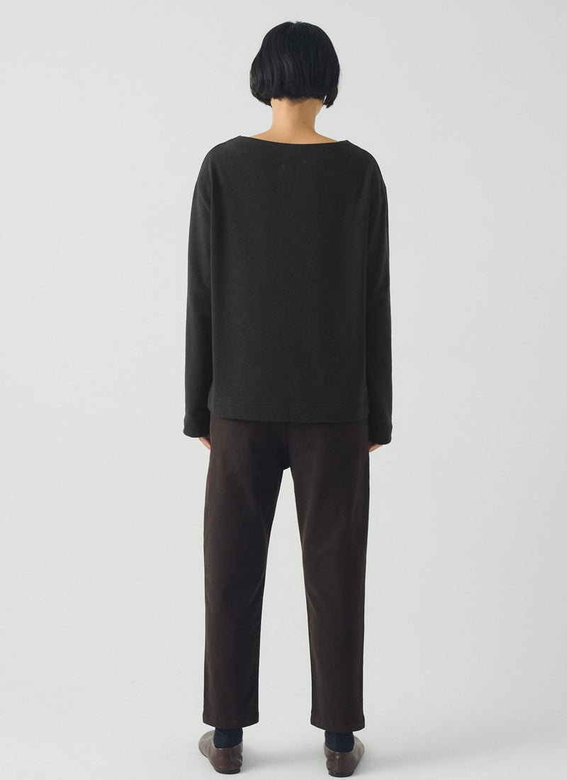 Gabi Cotton Pull On Trousers | Black Walnut