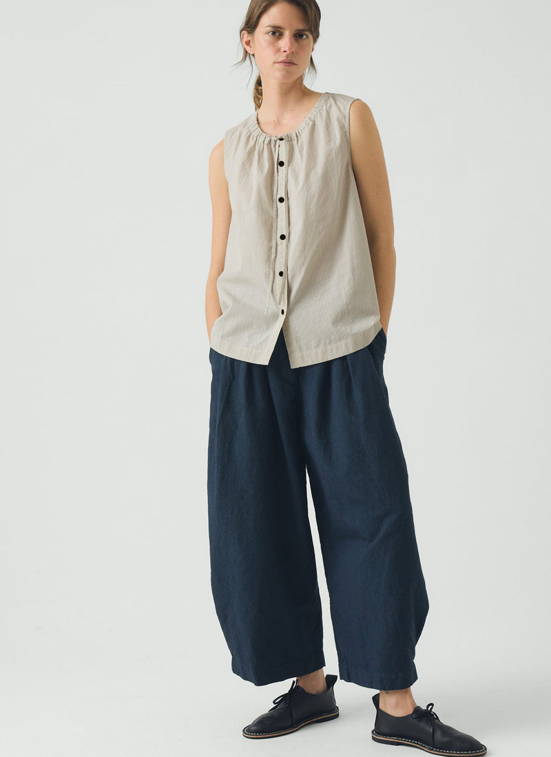 Carys Micro Houndstooth Wide Leg Trousers | Steel Blue