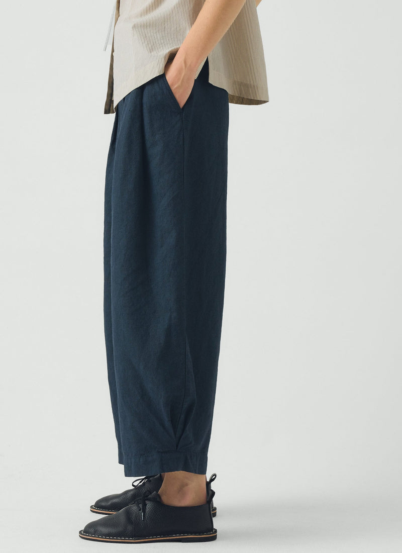 Carys Micro Houndstooth Wide Leg Trousers | Steel Blue