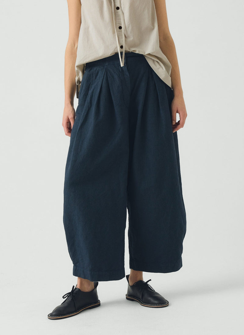 Carys Micro Houndstooth Wide Leg Trousers | Steel Blue