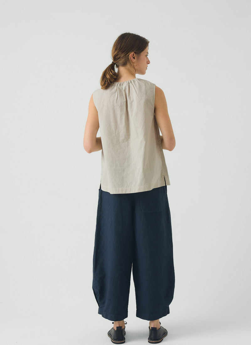 Carys Micro Houndstooth Wide Leg Trousers | Steel Blue