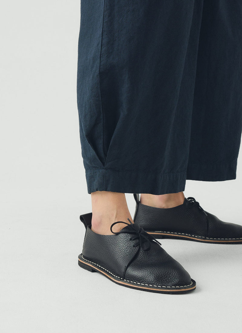 Carys Micro Houndstooth Wide Leg Trousers | Steel Blue