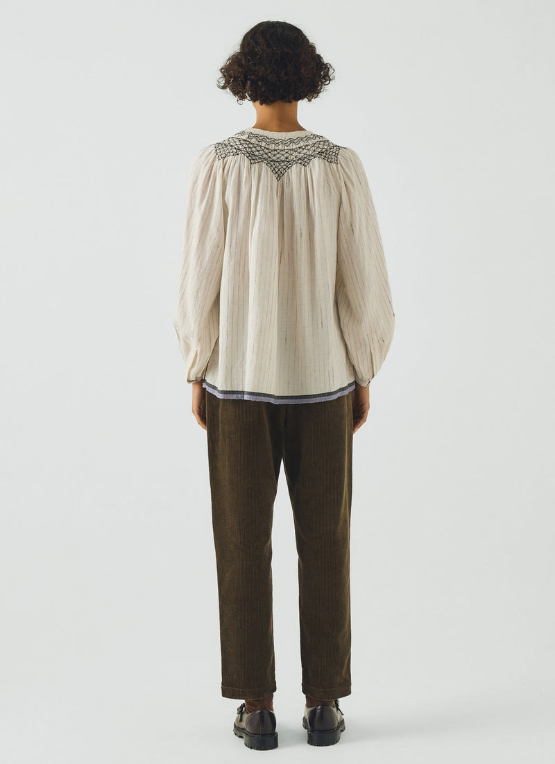 Gabi Cord Pull On Trousers | Bronze Green