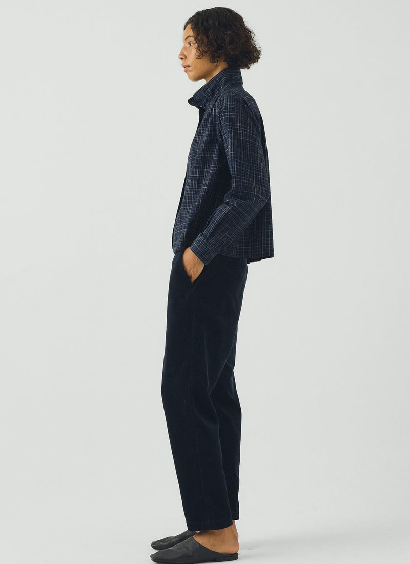 Gabi Cord Pull On Trousers | Dark Navy