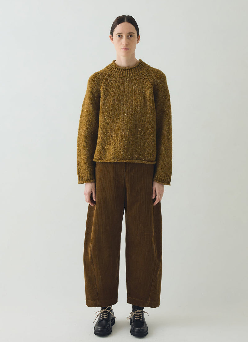 Twisted Seam Cord Trousers | Golden Amber