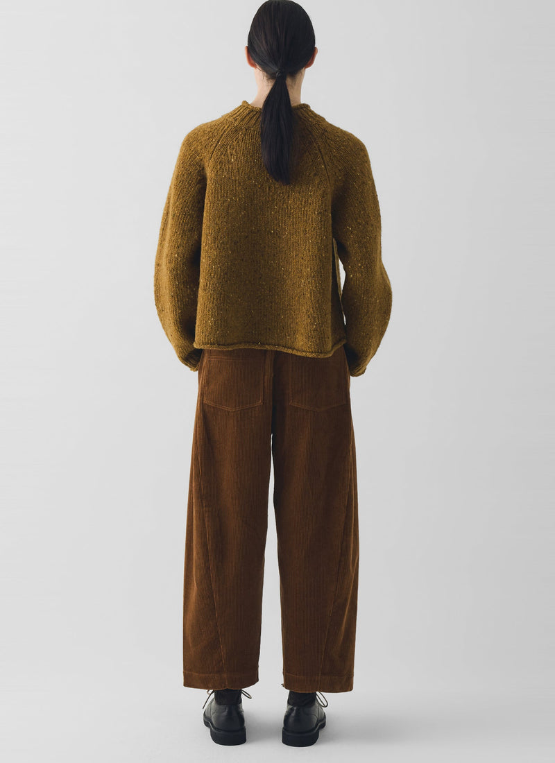 Twisted Seam Cord Trousers | Golden Amber