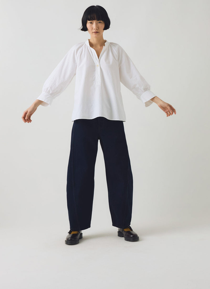 Catrin Cotton Oxford Easy Shirt | White