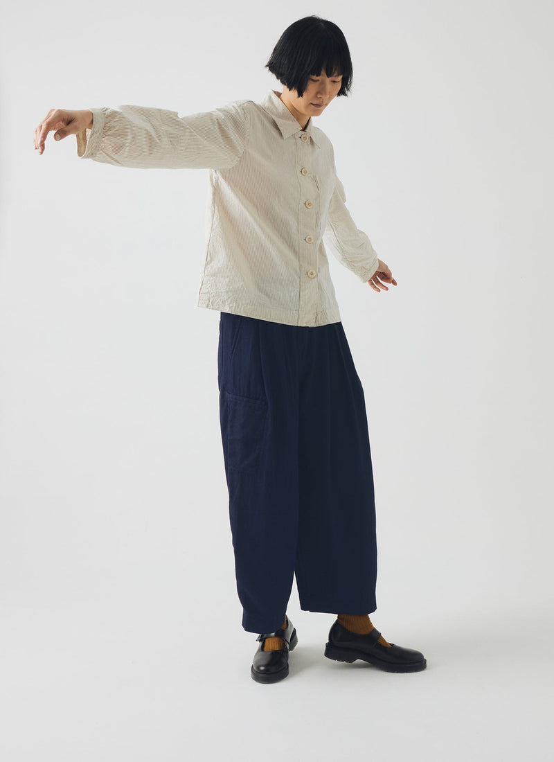 Baya Patch Pocket Stripe Cotton Shirt | Sunwashed Blue