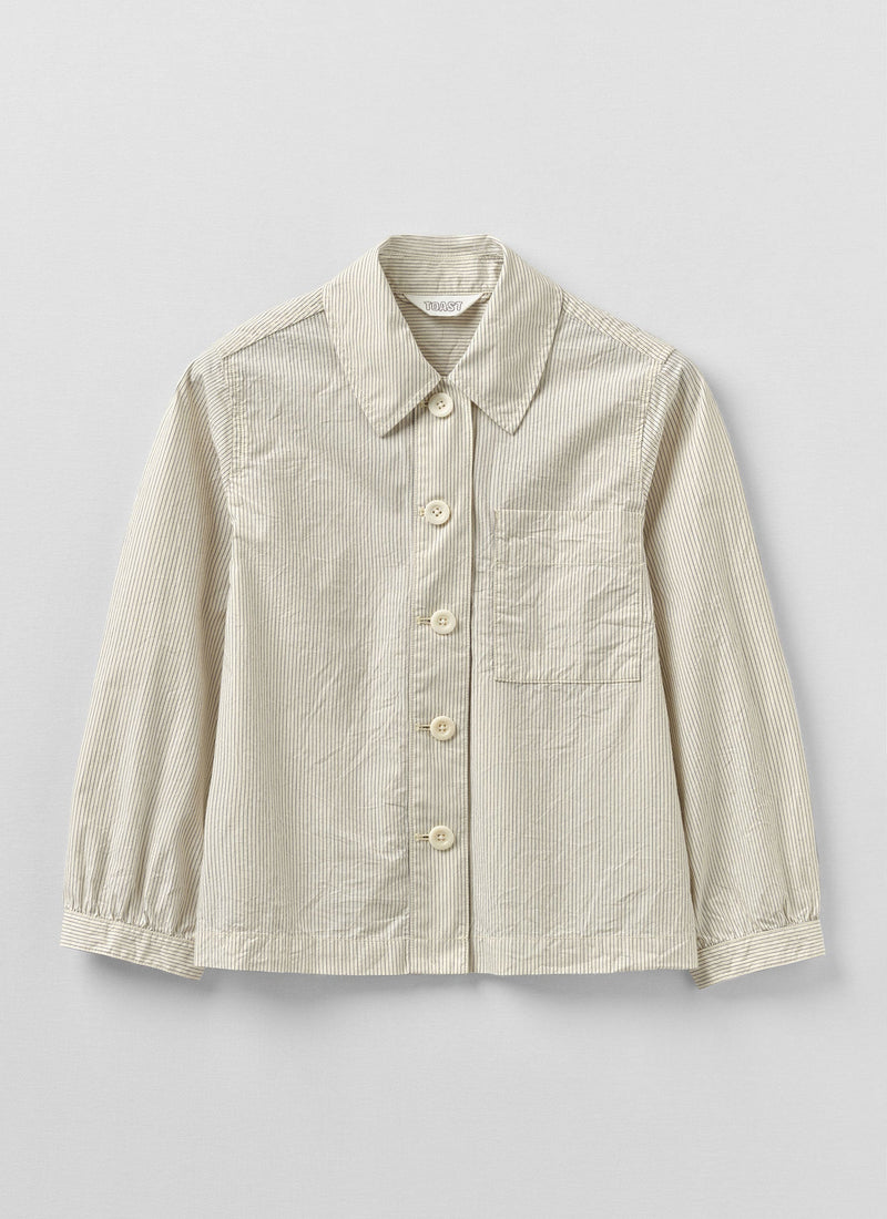 Baya Patch Pocket Stripe Cotton Shirt | Sunwashed Blue
