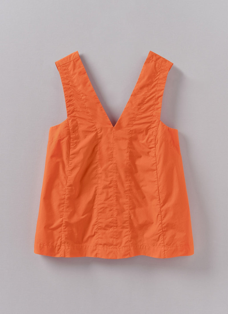 V-Neck Cotton Poplin Top | May Pole