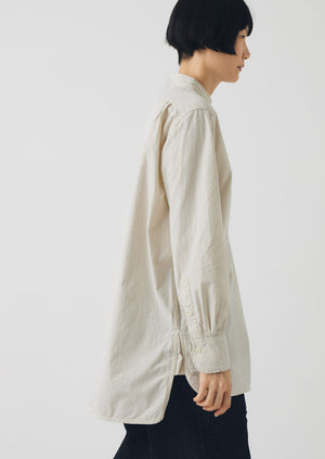 Taro Stripe Organic Cotton Poplin Shirt | Sunwashed Blue