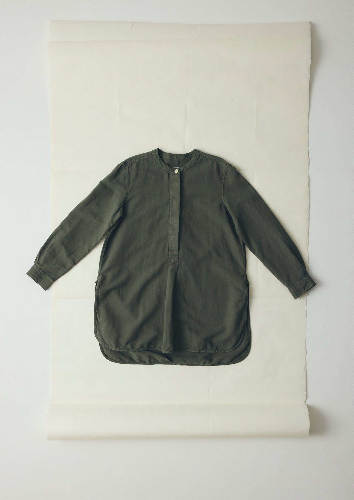 Elena Cotton Linen Tunic Shirt | Dusted Khaki