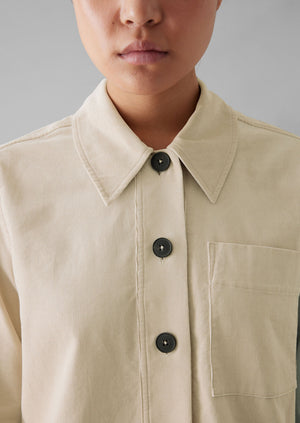 Baya Patch Pocket Organic Cord Shirt | Moonstone