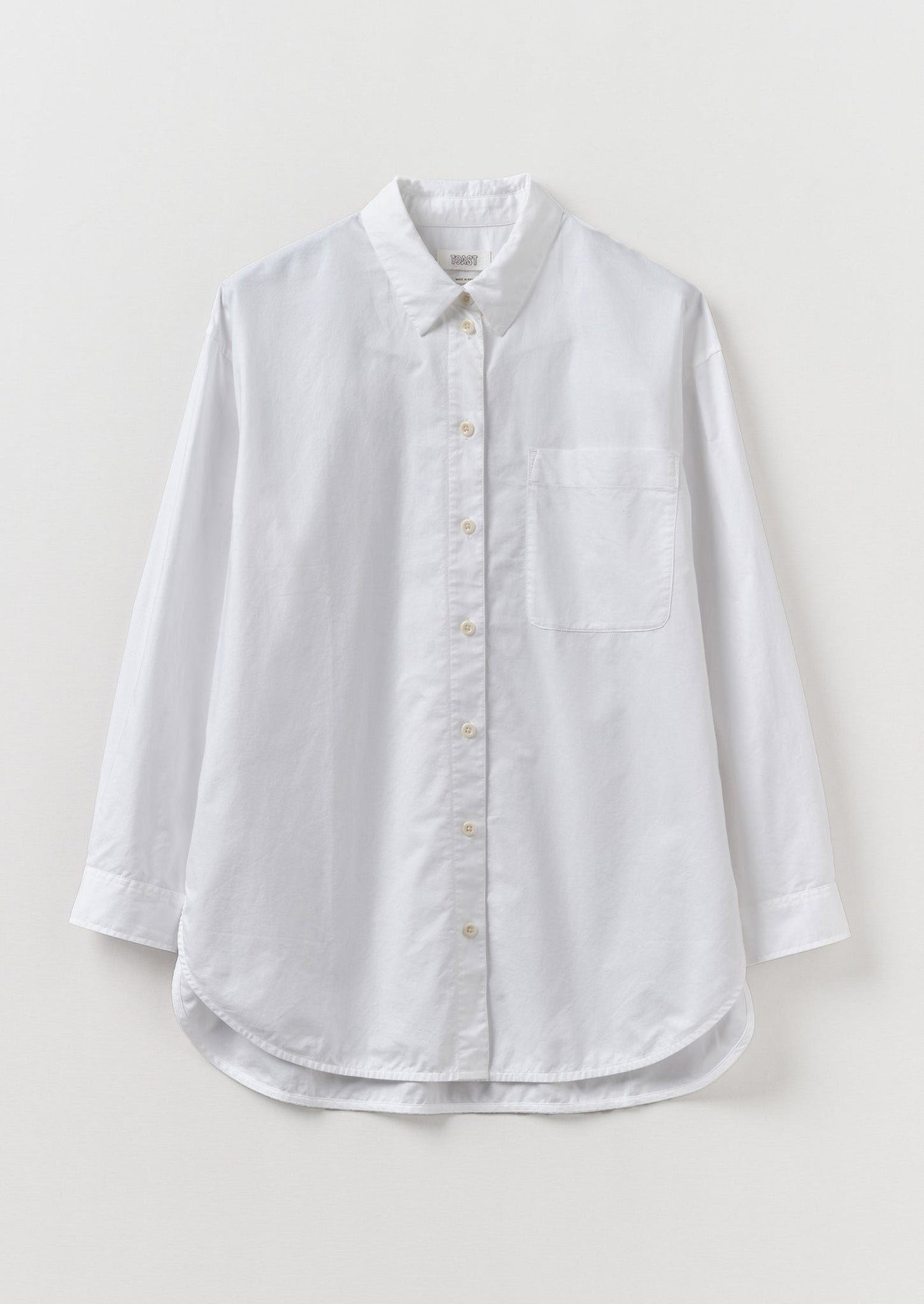 Cotton Oxford Oversized Long Shirt | White