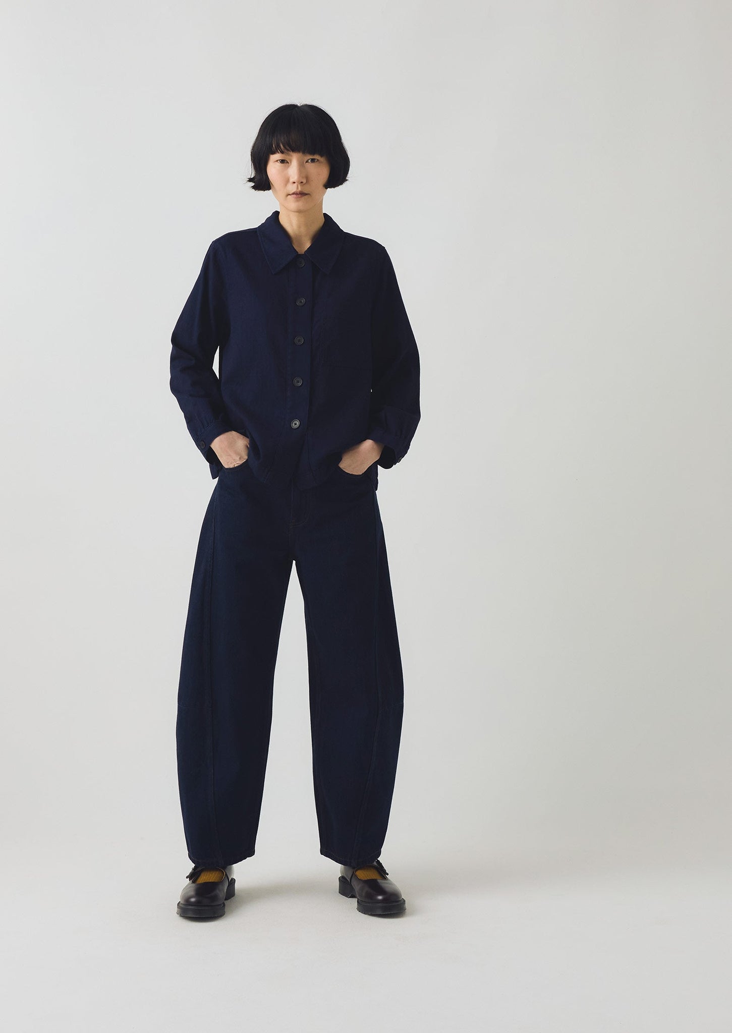 Baya Indigo Cotton Twill Shirt | Indigo