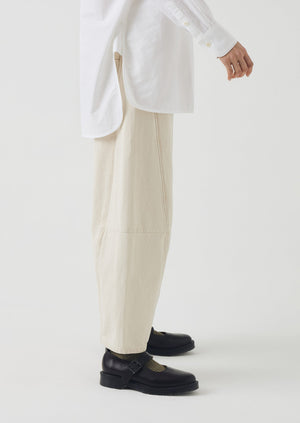 Taro Cotton Oxford Long Shirt | White