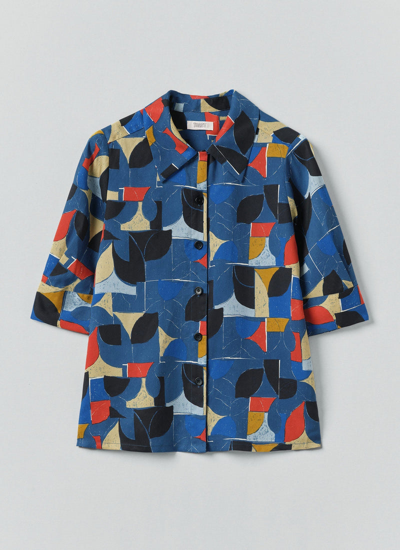 Gia Paintbox Print Shirt | Delft