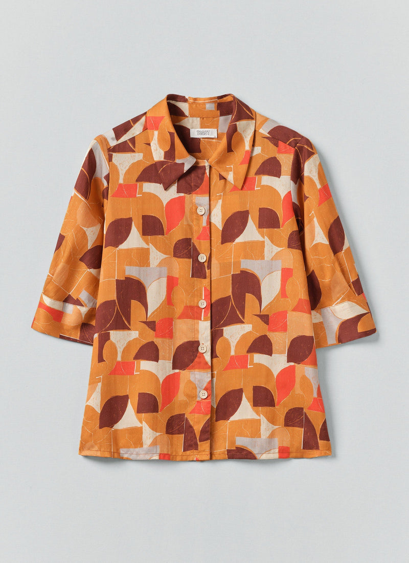 Gia Paintbox Print Shirt | Ginger