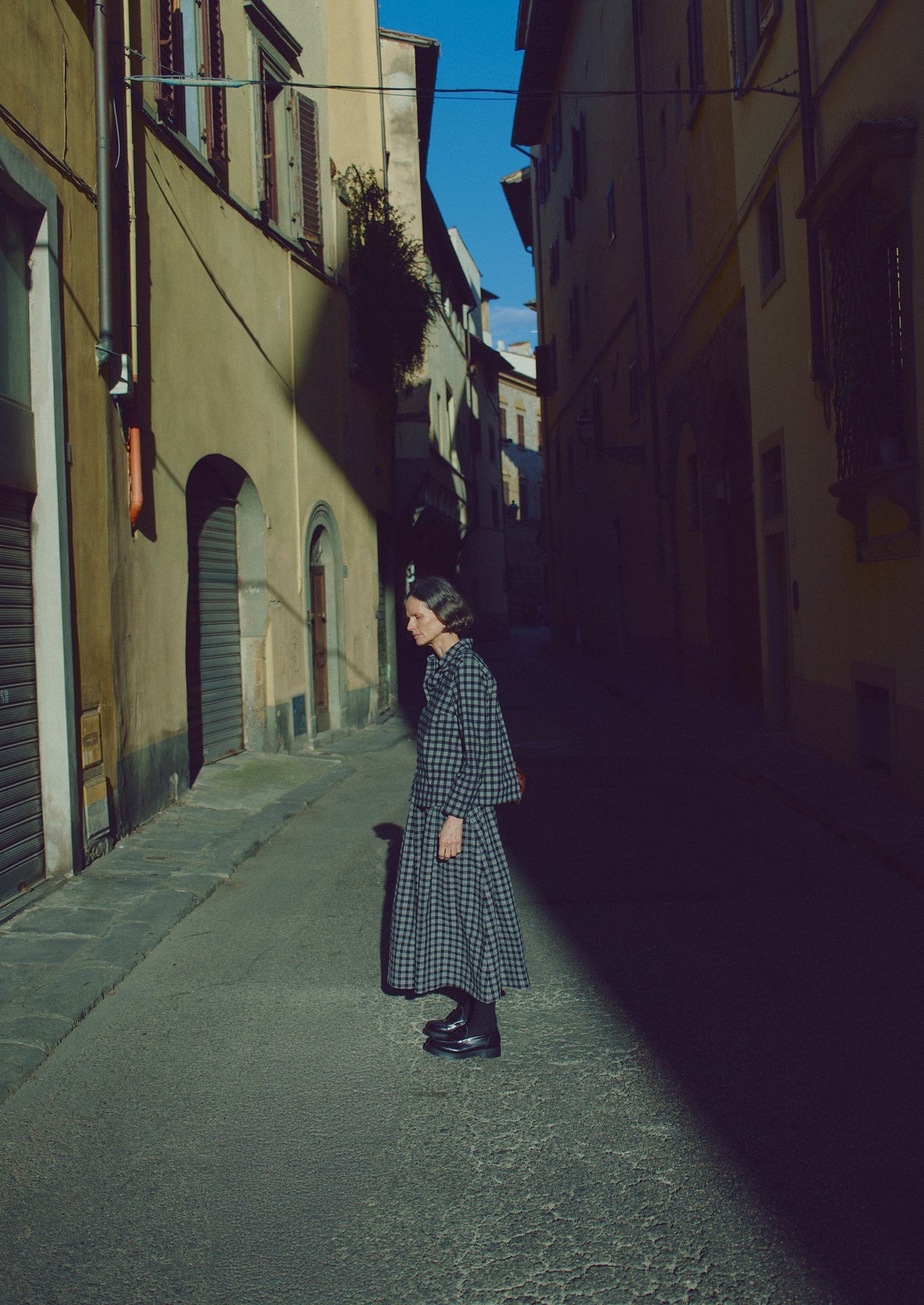 Ollie Binding Check Cotton Wool Seersucker Shirt | Black/Ecru