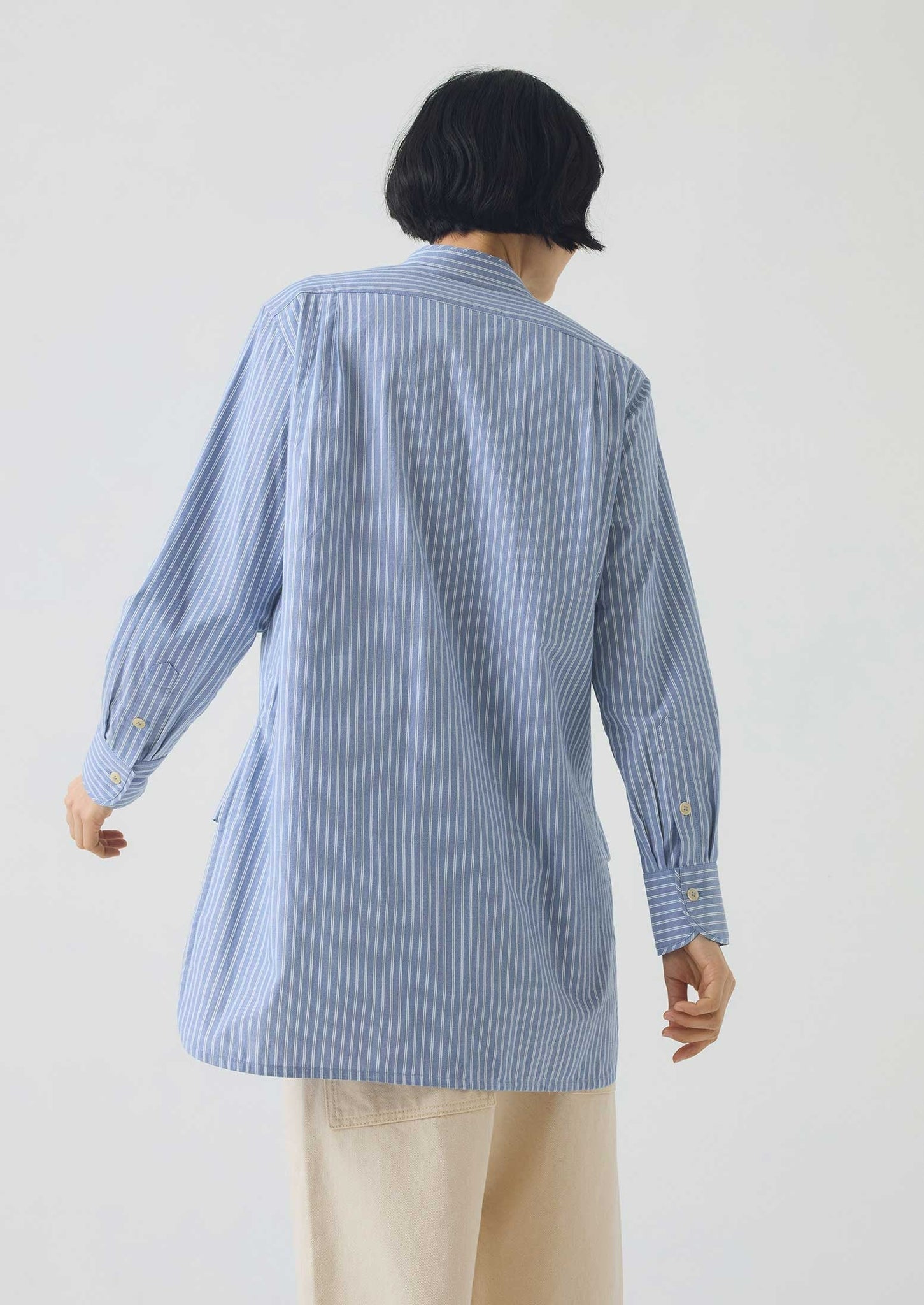 Taro Stripe Shirt | Light Blue