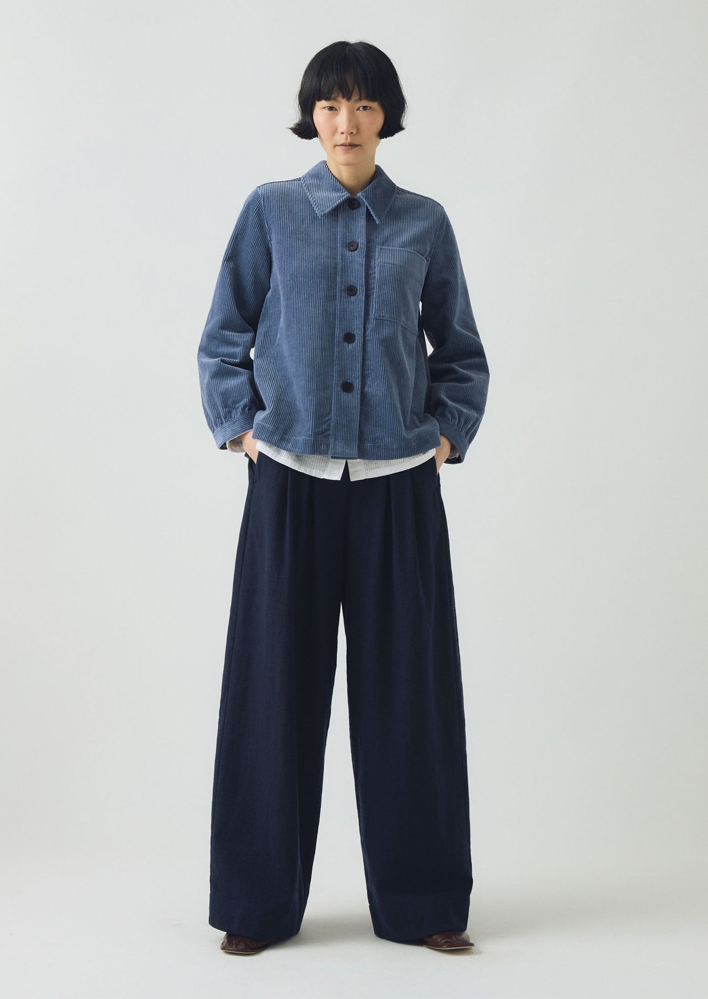 Baya Patch Pocket Organic Cord Shirt | Myrtle