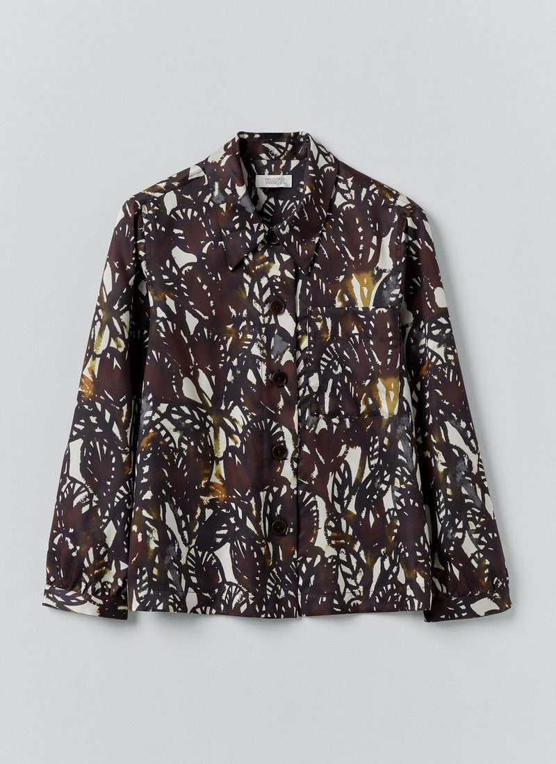Baya Dappled Leaves Print Shirt | Chestnut