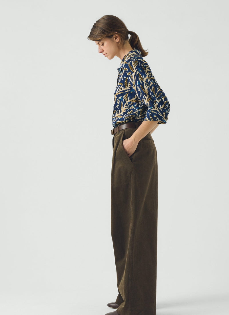 Gia Herb Print Shirt | Brilliant Blue