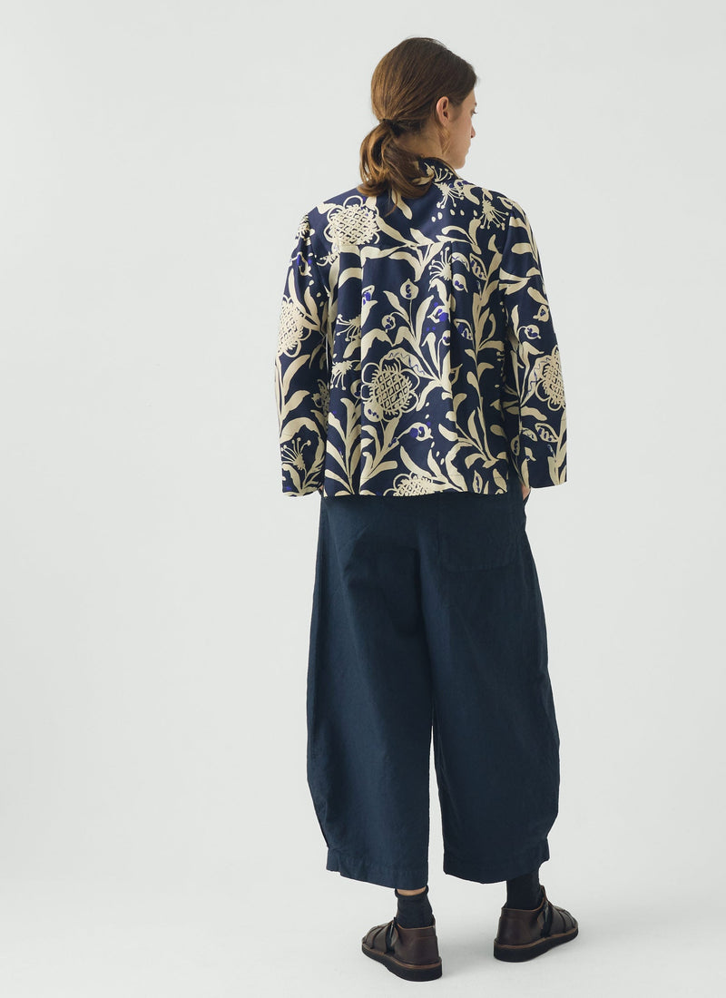 Crockery Print Boxy Shirt | Smalt