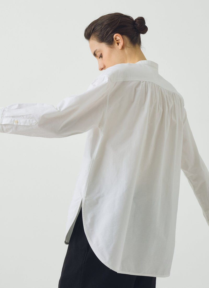 French Knot Cotton Shirt | Natural White