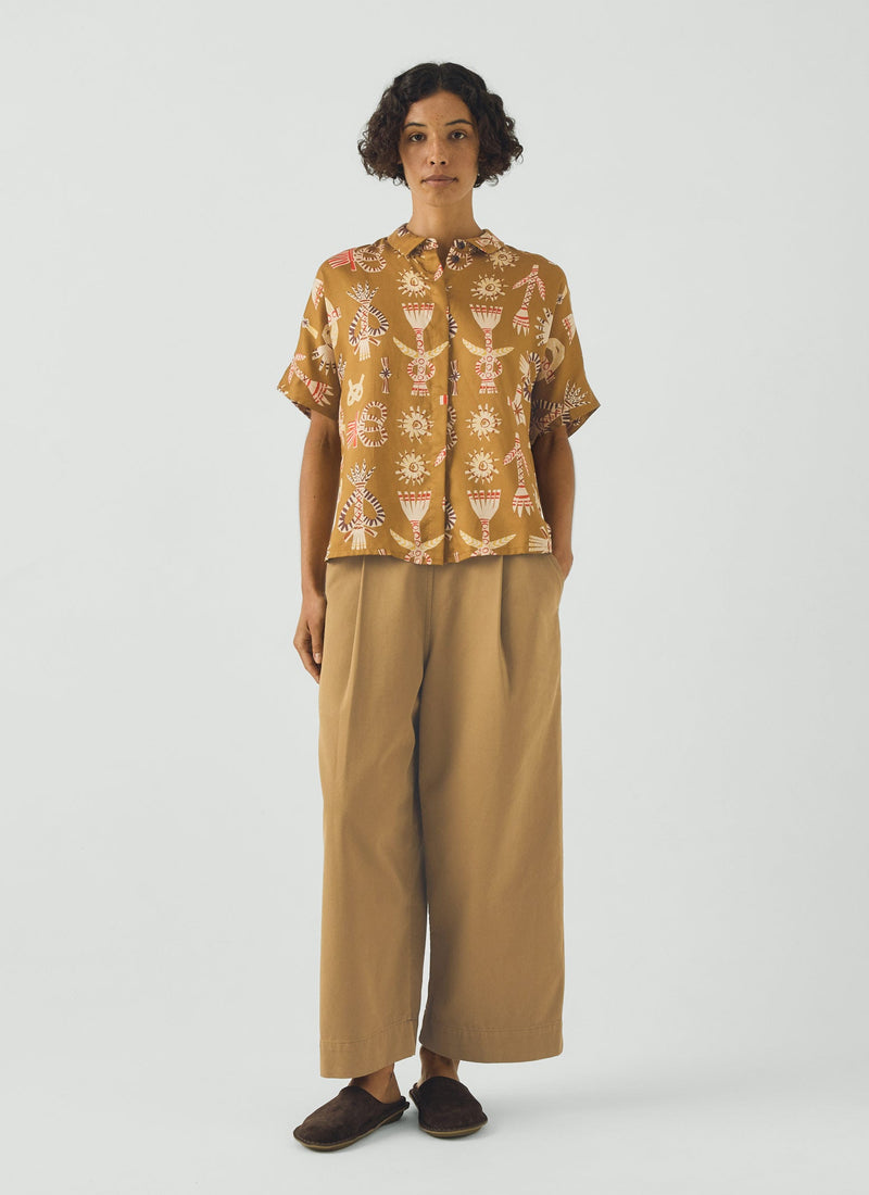 Corn Dolly Twill Shirt | Ochre